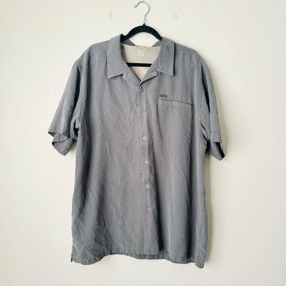 Columbia gray Short Sleeve Omni-shade button Up Shirt men’s XXL - Picture 1 of 10